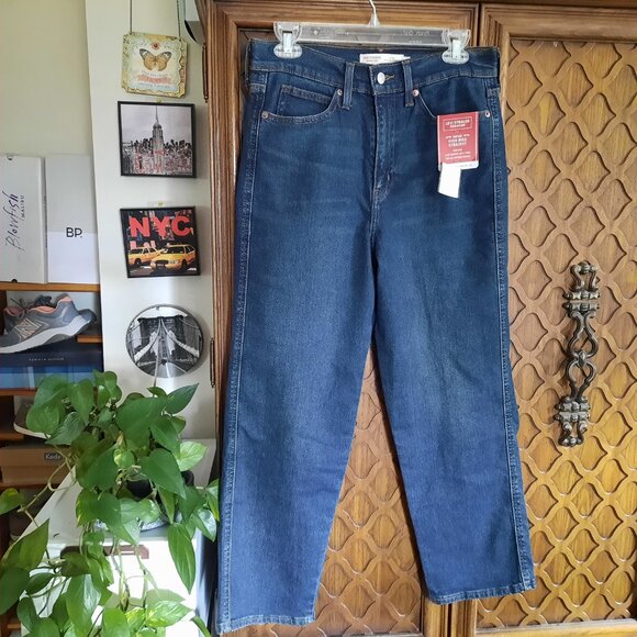 Levi Strauss Signature Vintage High Rise Straight Jeans NWT! - Darkwash, Sz 6 - Picture 16 of 16